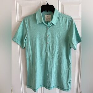 LinkSoul Women’s Golf Polo Shirt Luxury Cotton Astoria‎ Seafoam Green Heather L